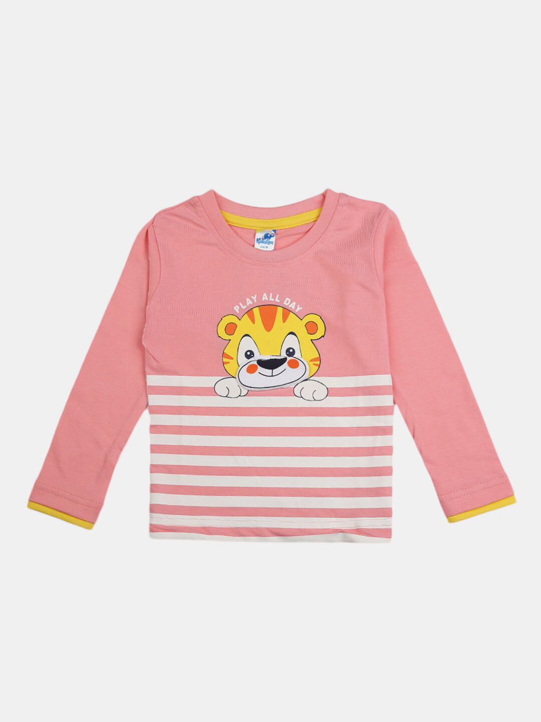 

V-Mart Infants Graphic Printed Long Sleeves Cotton T-shirt, Peach