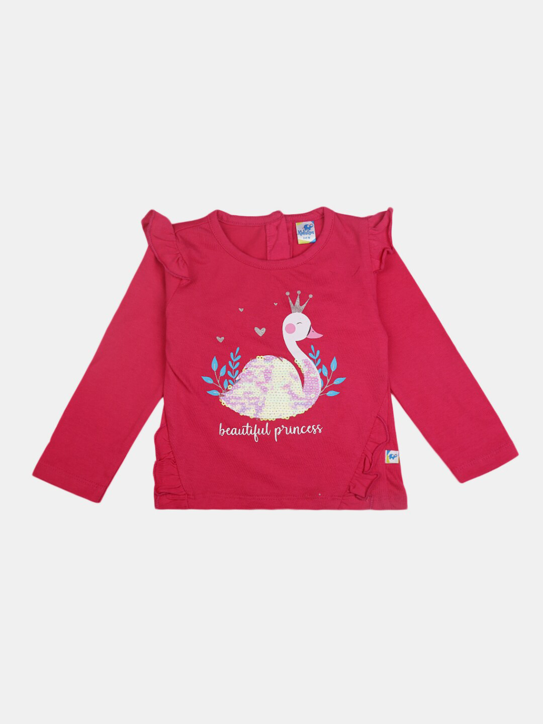 

V-Mart Infants Graphic Printed Cotton T-shirt, Pink