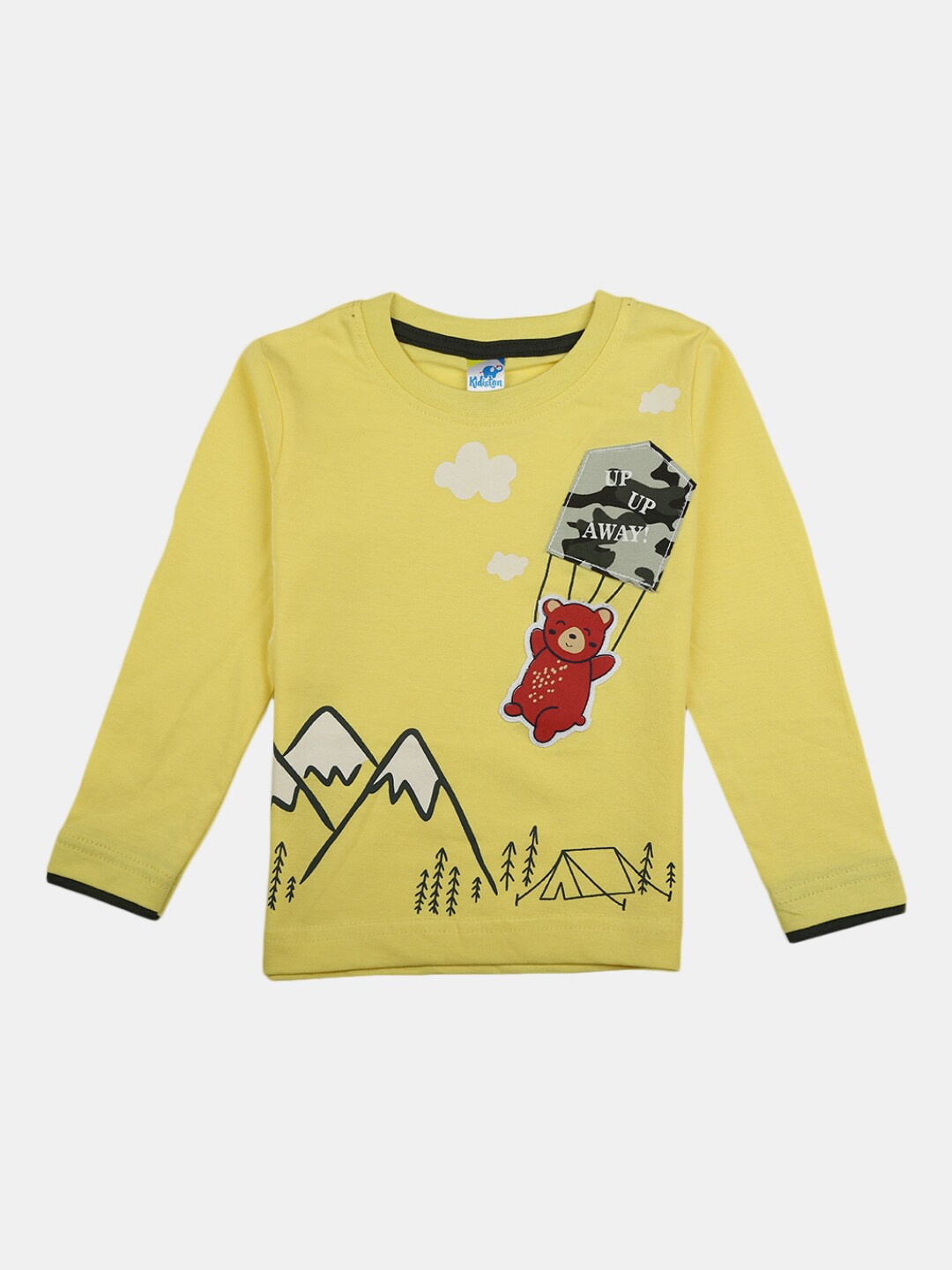 

V-Mart Infant Kids Graphic Printed Long Sleeves Cotton T-shirt, Yellow