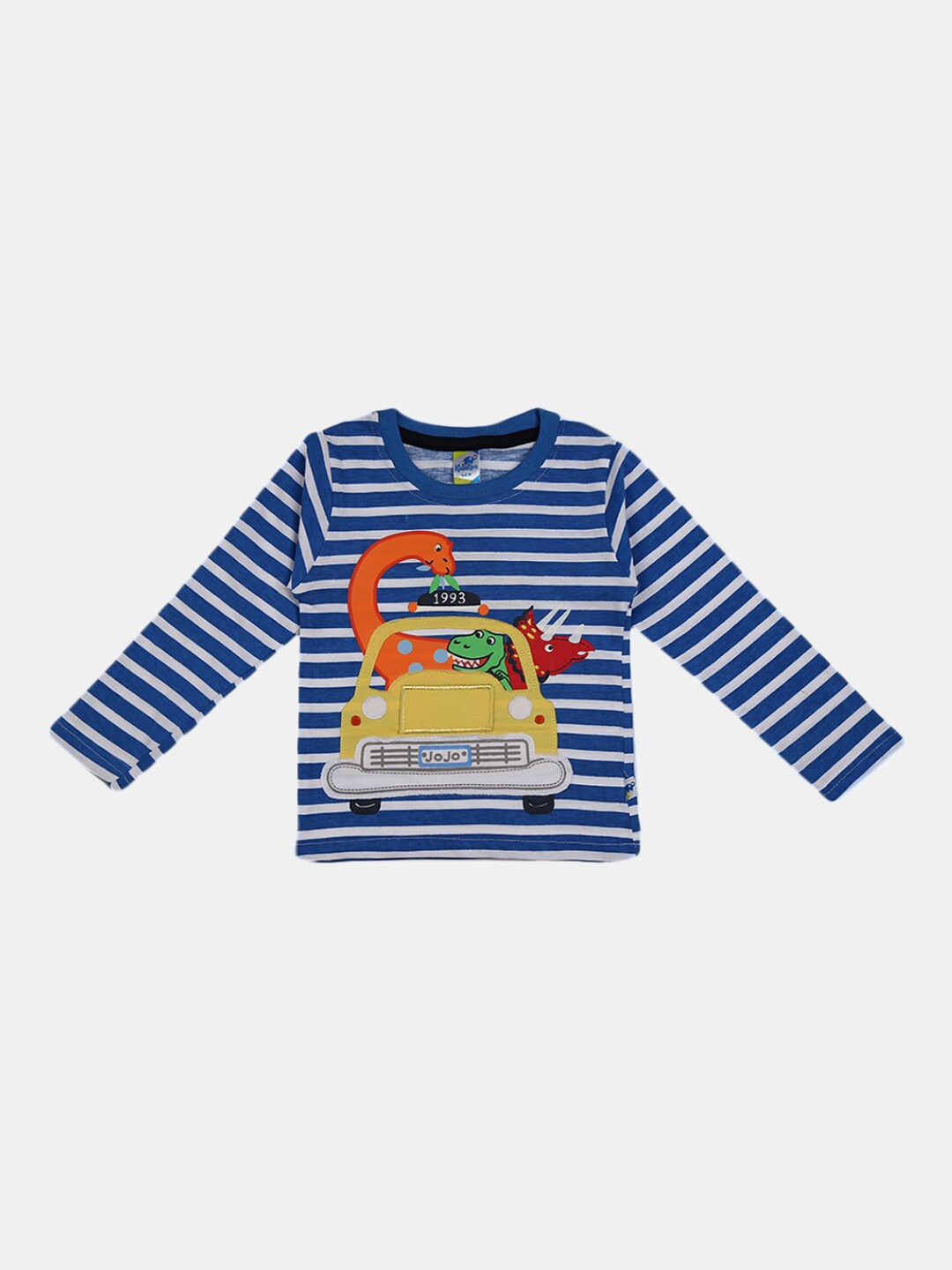 

V-Mart Infant Kids Striped Cotton T-shirt, White