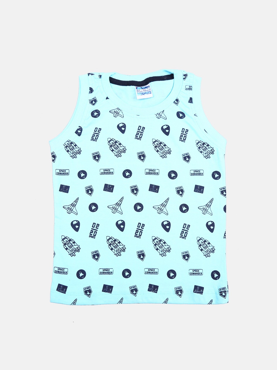 

V-Mart Boys Printed Cotton Innerwear Vest, Blue