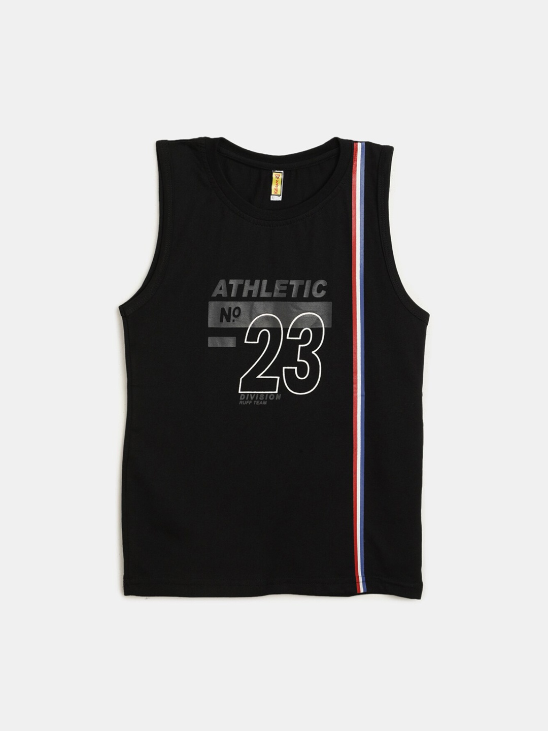 

V-Mart Boys Printed Cotton Innerwear Vest, Black