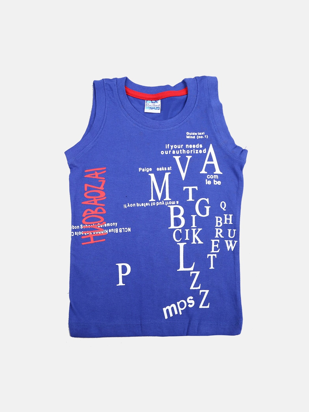 

V-Mart Boys Typography Printed Cotton Innerwear Vest, Blue