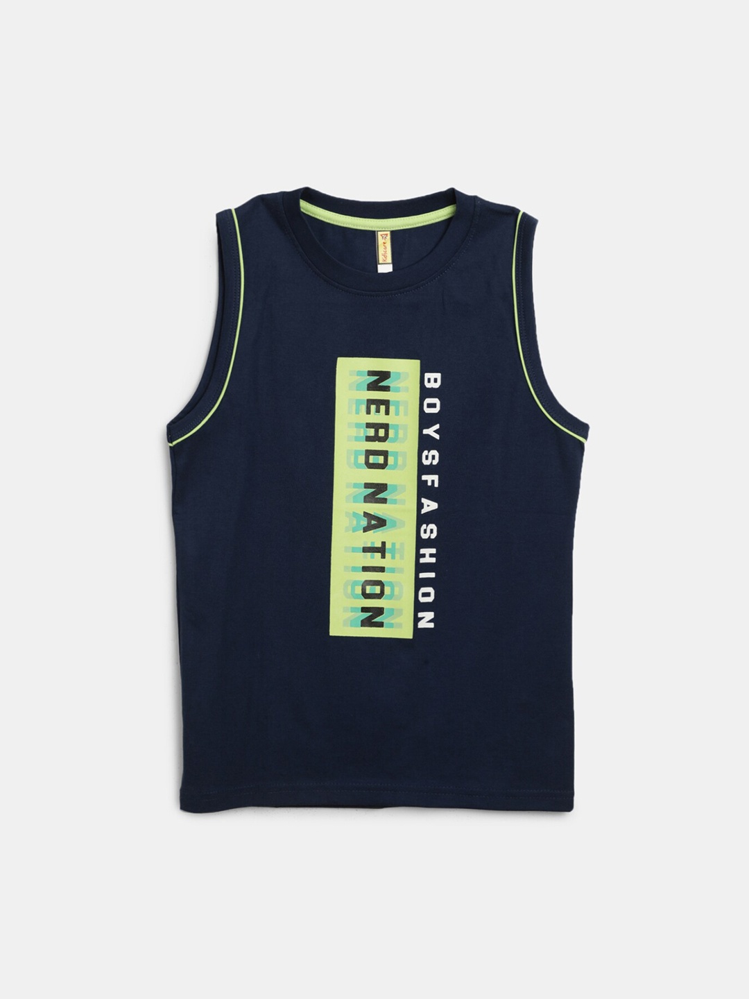 

V-Mart Boys Typography Printed Cotton Innerwear Vest, Navy blue