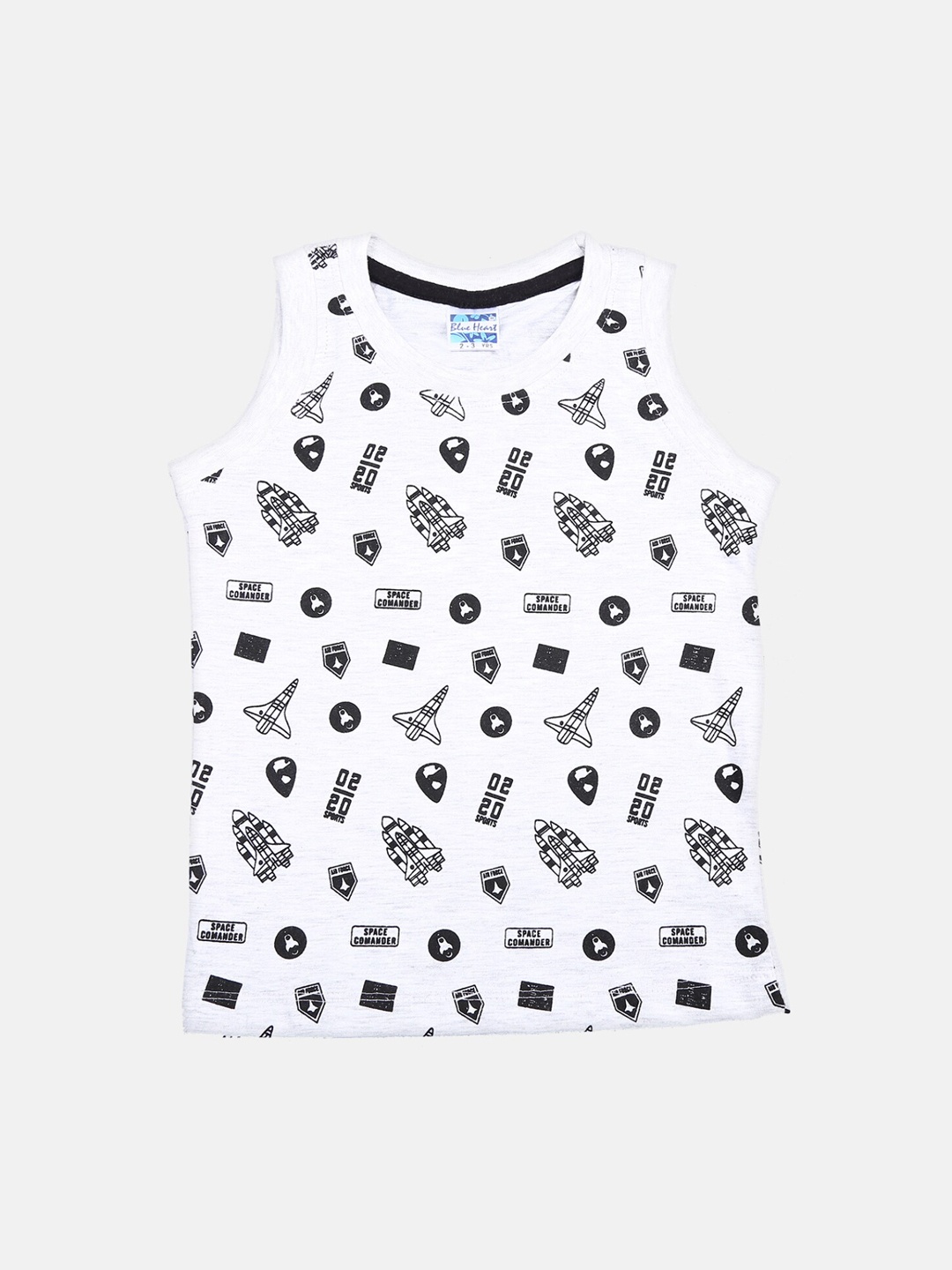 

V-Mart Boys Graphics Printed Cotton Innerwear Vest, White