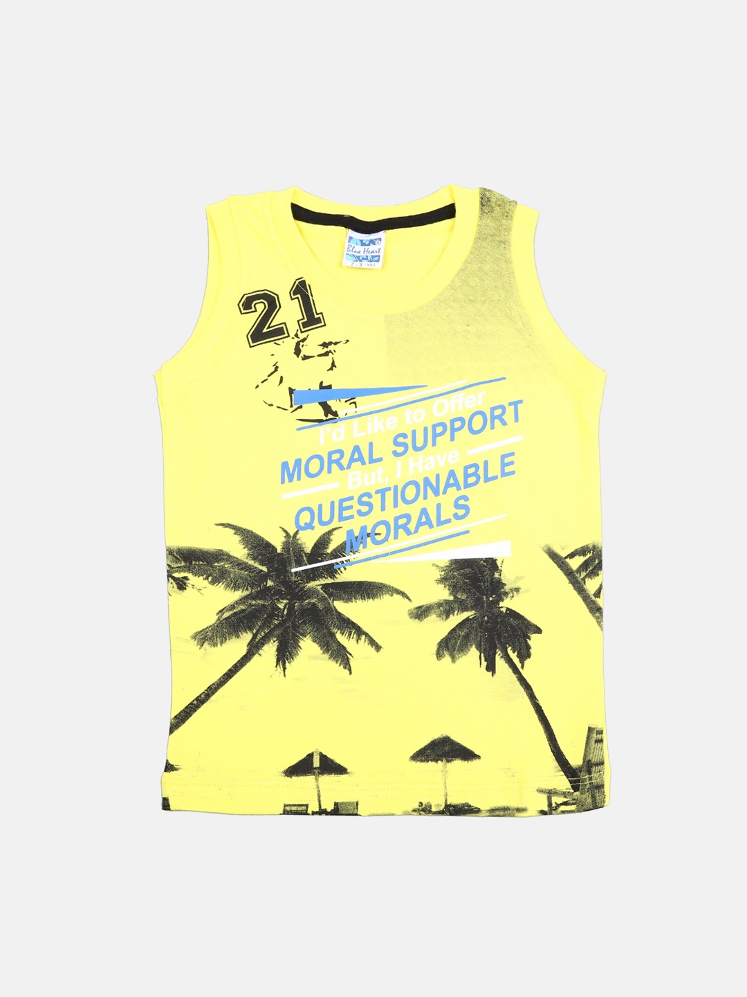 

V-Mart Boys Graphics Printed Cotton Innerwear Vest, Yellow