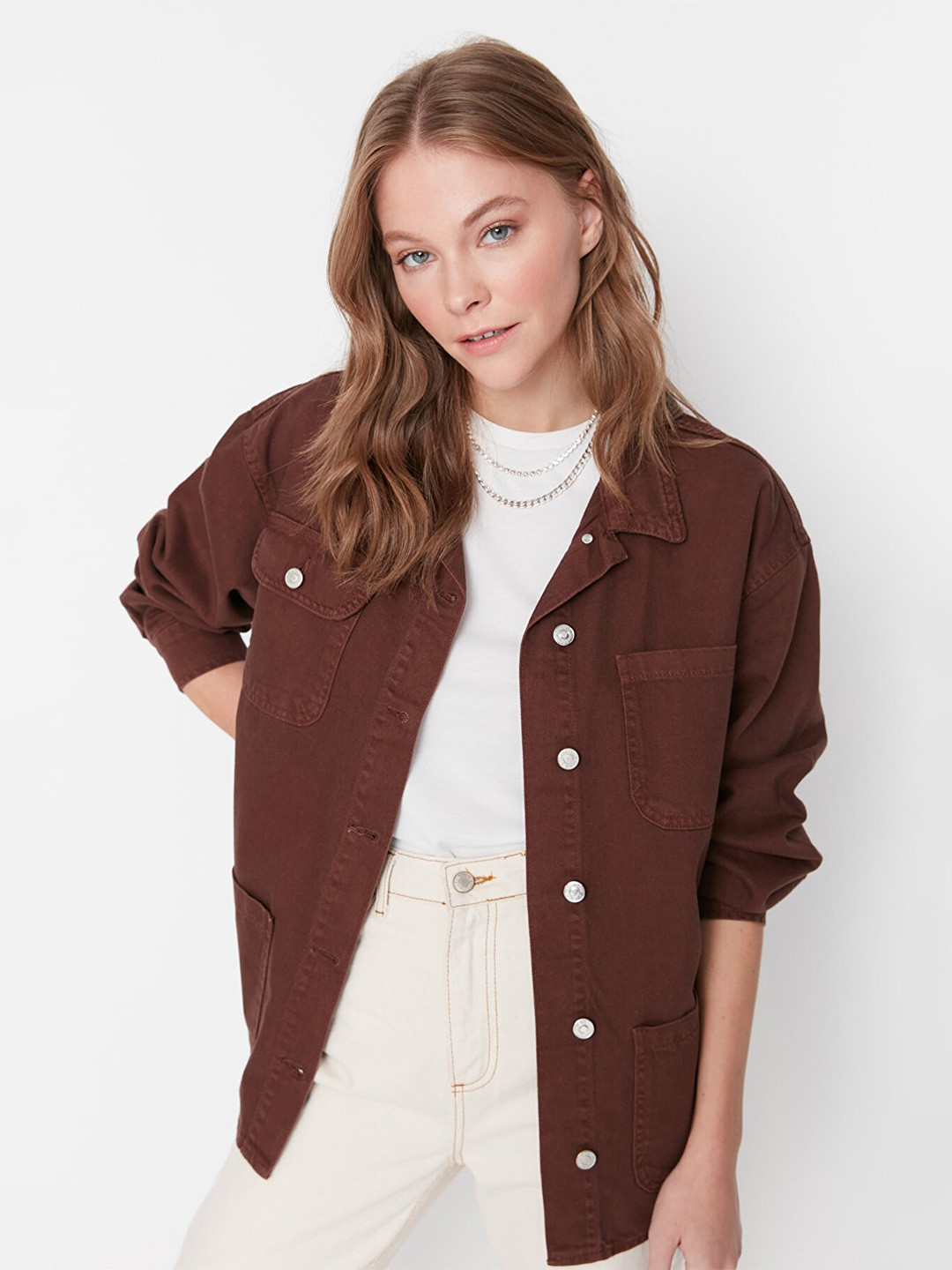 

Trendyol Regular Fit Cotton Casual Shirt, Brown