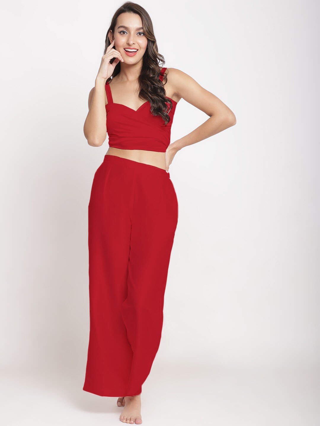 

EROTISSCH Swim Cover Up Set, Red