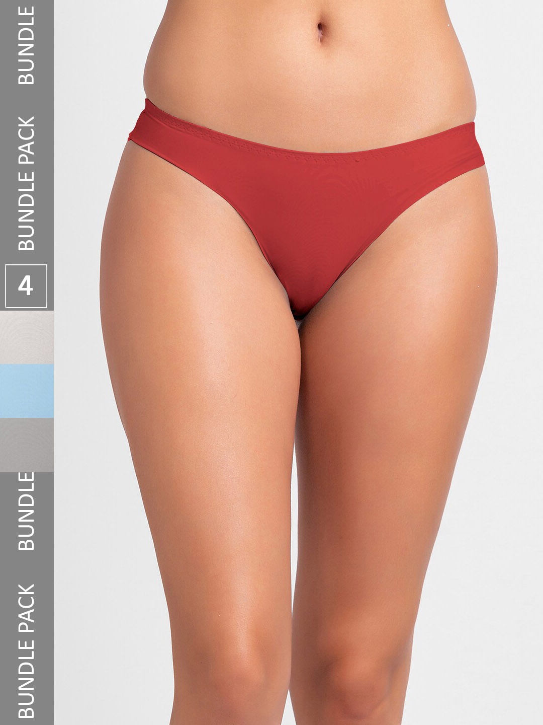 

NOIRA Women Pack Of 4 Assorted Seamless Thongs Briefs