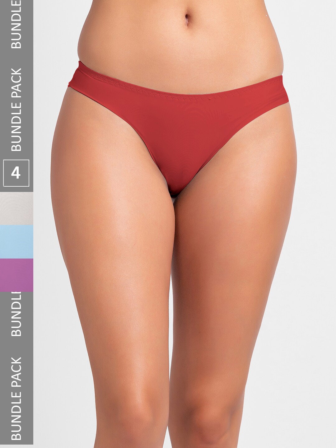

NOIRA Women Pack Of 4 Assorted Seamless Thongs Briefs