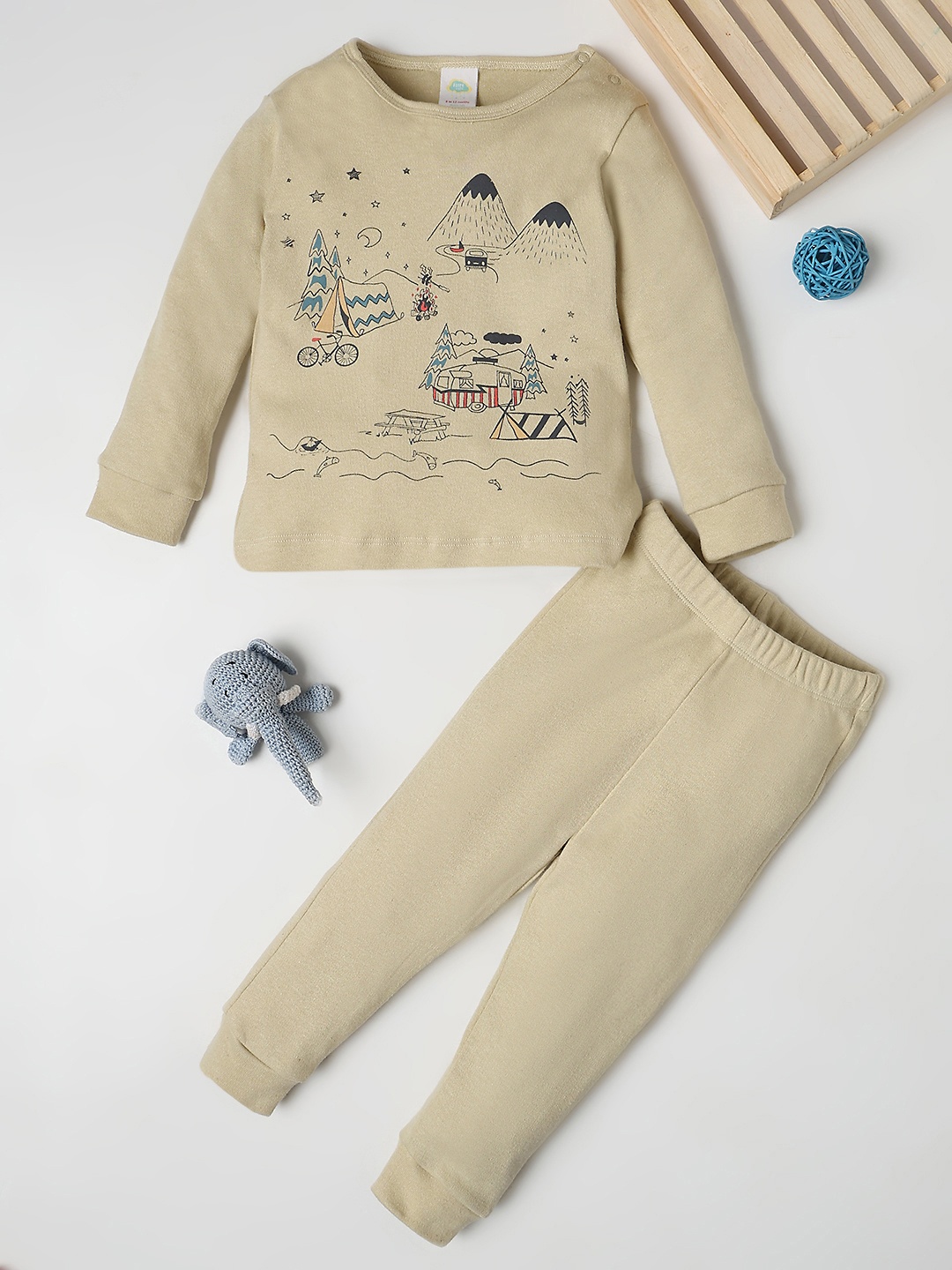 Fancy Fluff Kids Conversational Printed Pure Cotton Night Suit