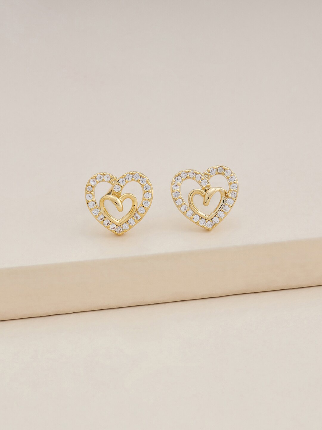 

Kushal's Fashion Jewellery Gold-Plated Contemporary Studs Earrings, White