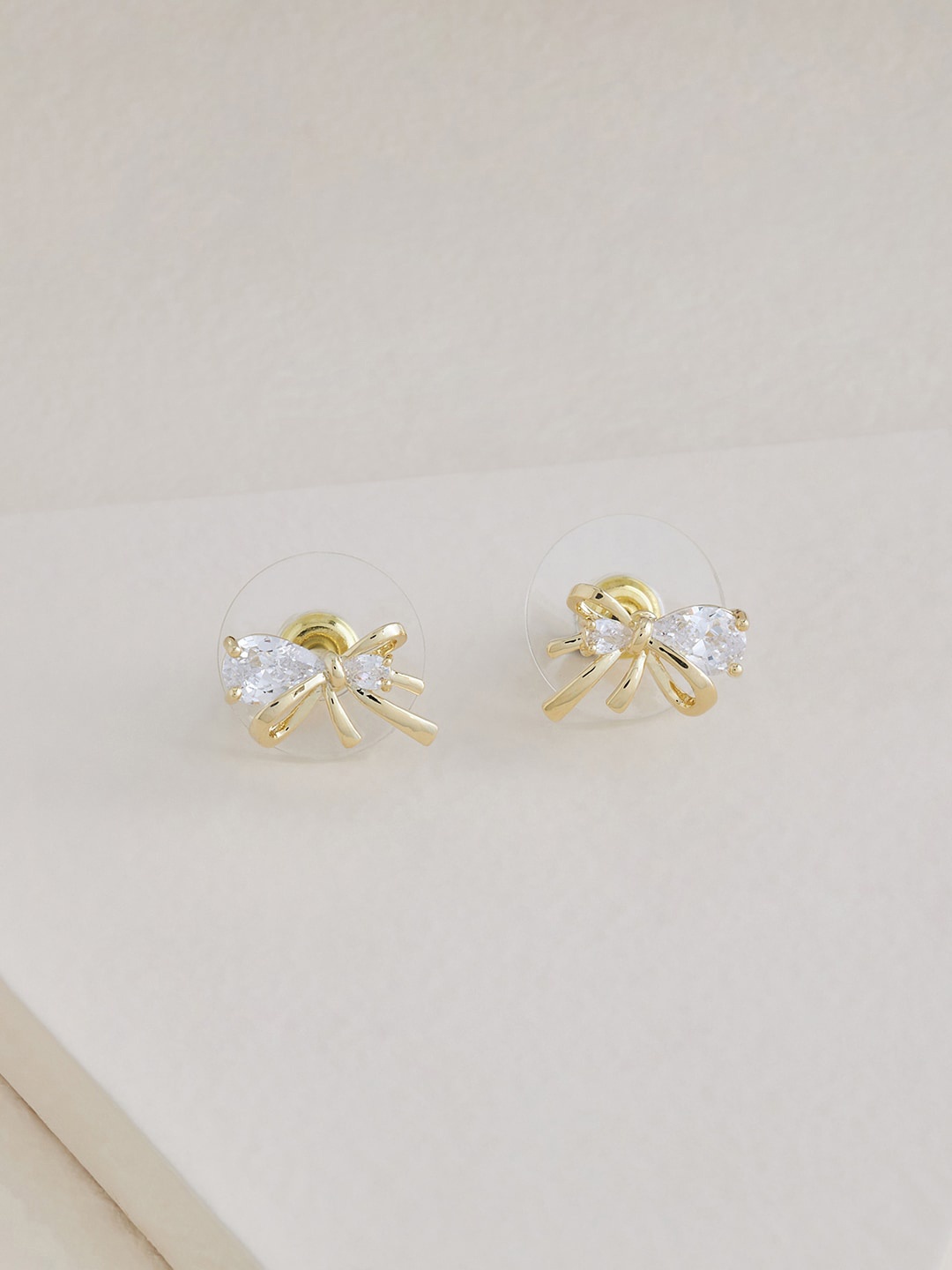 

Kushal's Fashion Jewellery Gold-Plated Contemporary Studs Earrings, White