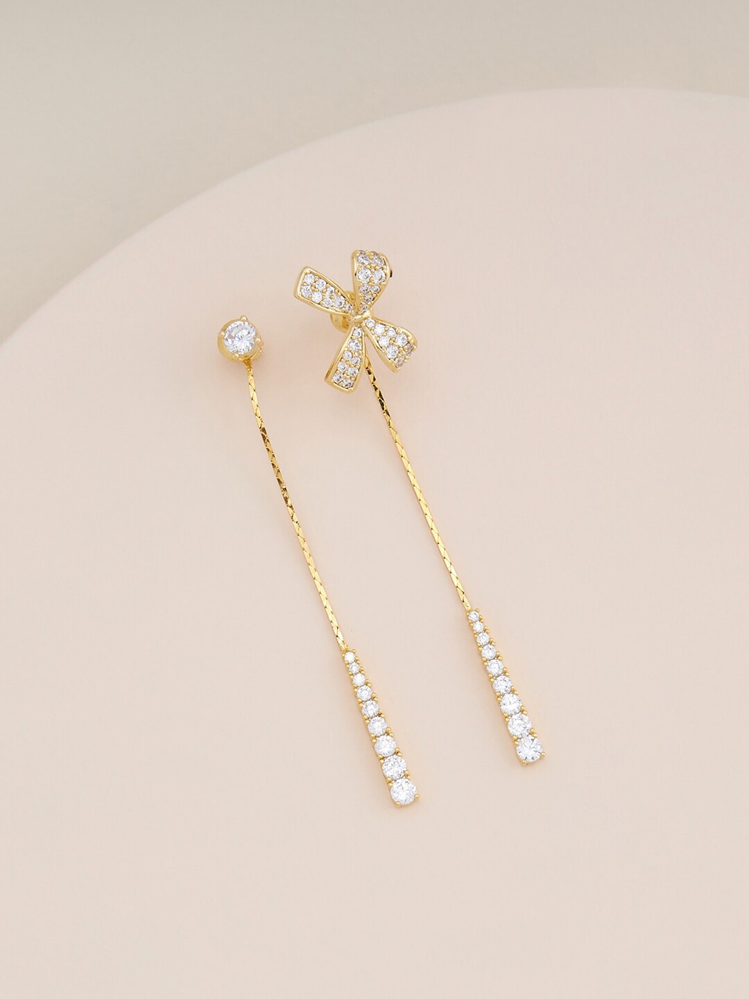 

Kushal's Fashion Jewellery Gold-Plated Contemporary Drop Earrings, White