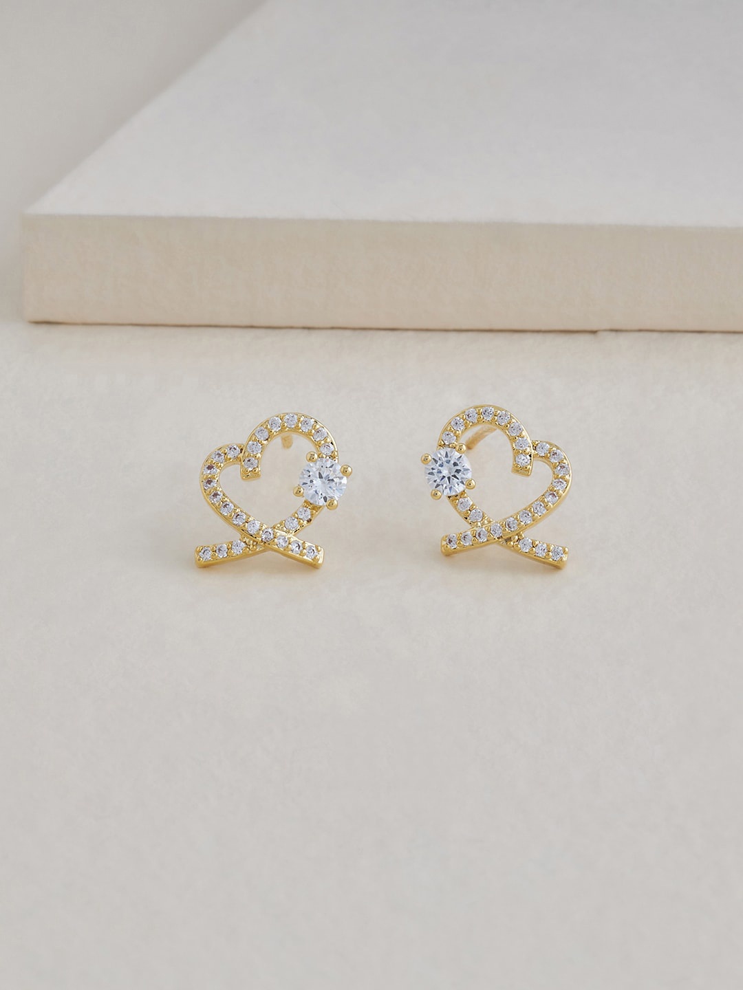 

Kushal's Fashion Jewellery Gold-Plated Contemporary Studs Earrings