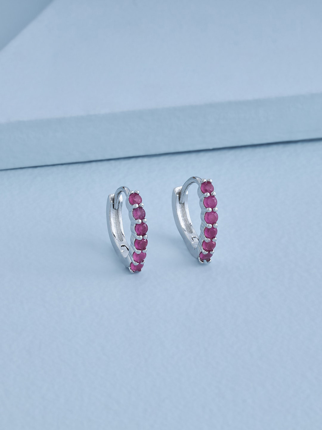 

Kushal's Fashion Jewellery Rhodium-Plated Contemporary Studs Earrings, Silver