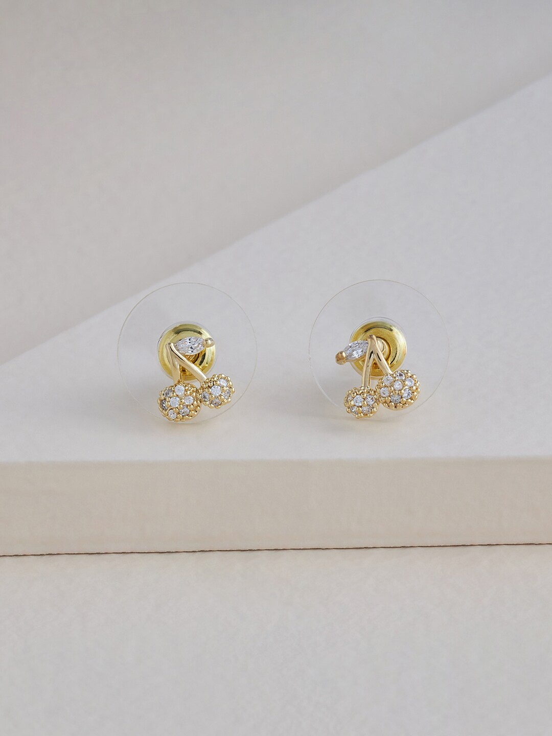 

Kushal's Fashion Jewellery Gold-Plated Contemporary Studs Earrings