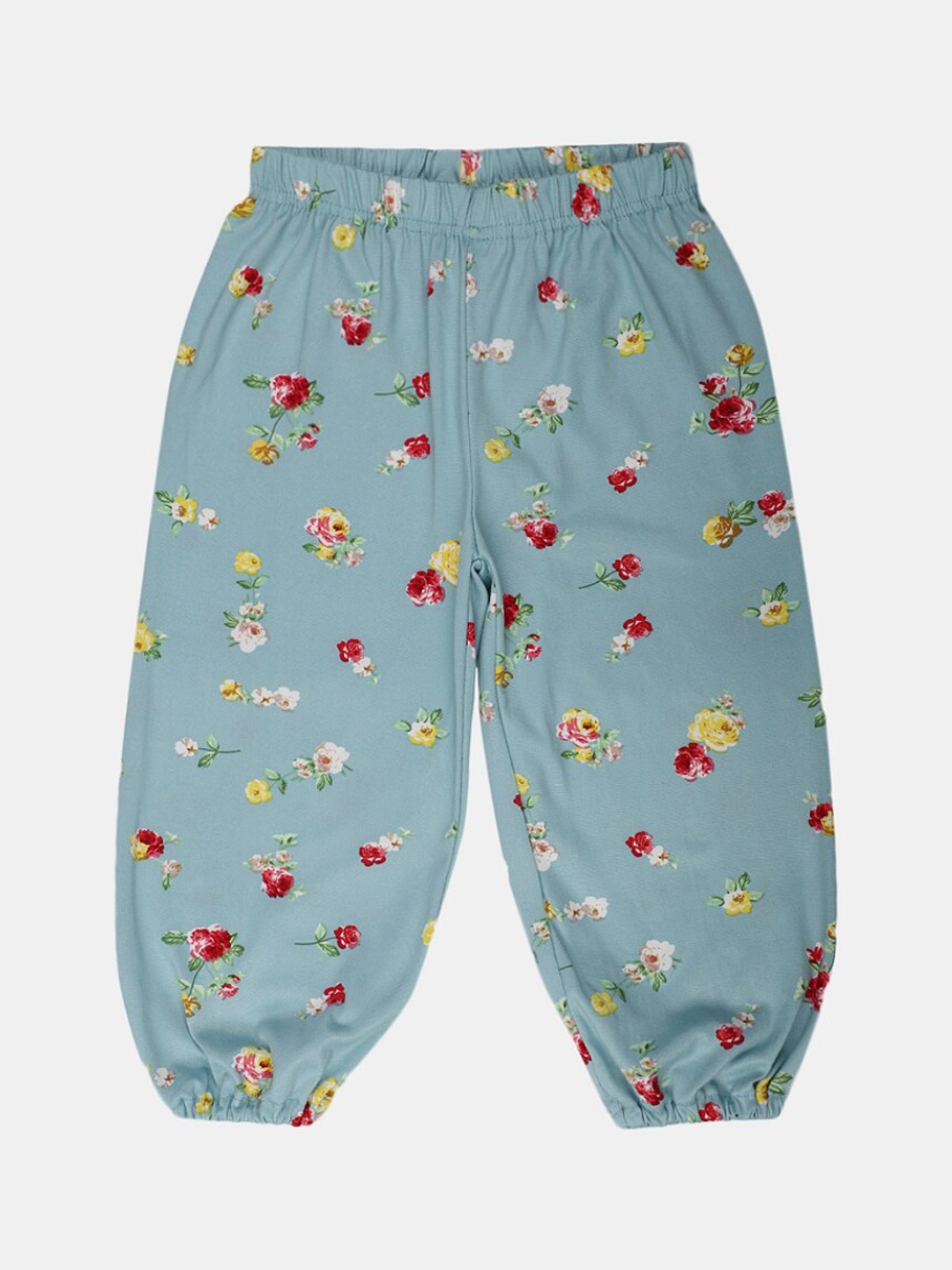 

V-Mart Girls Printed Cotton Harem Pants, Blue