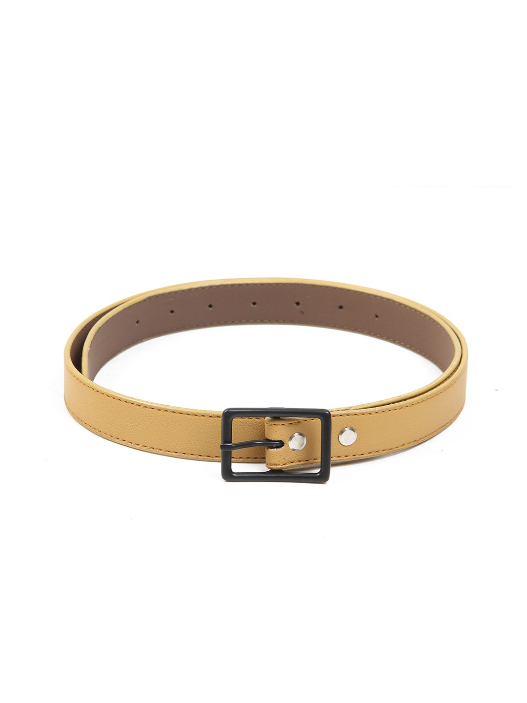 

Calvadoss Girls Textured Tang Closure Belt, Mustard