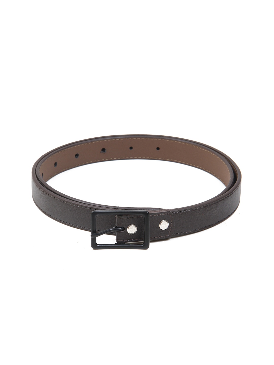 

Calvadoss Girls Textured Leather Belt, Brown