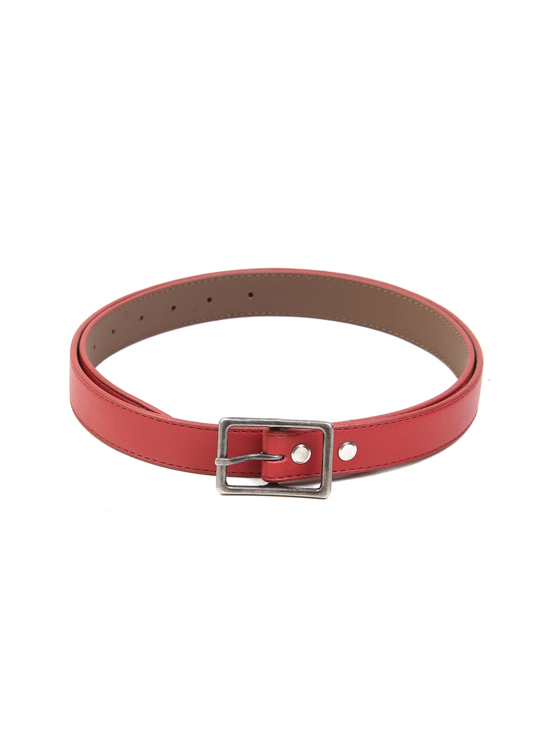 

Calvadoss Girls Textured Tang Slim Belt, Red