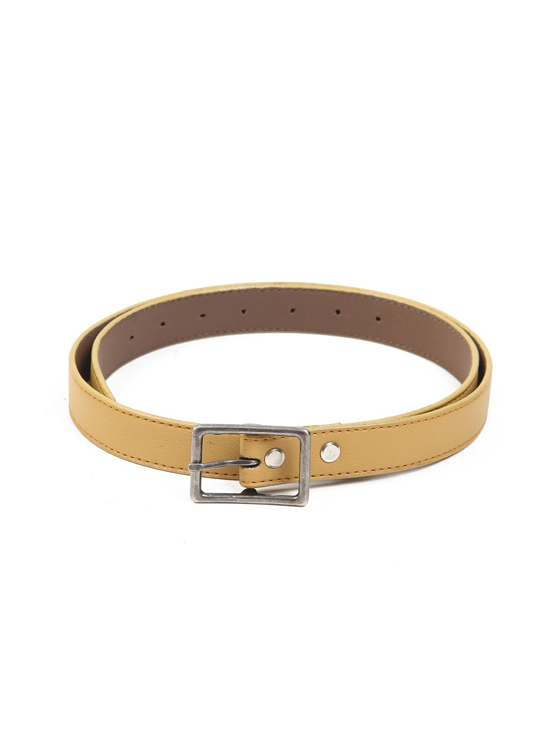 

Calvadoss Girls Textured Tang Slim Belt, Mustard