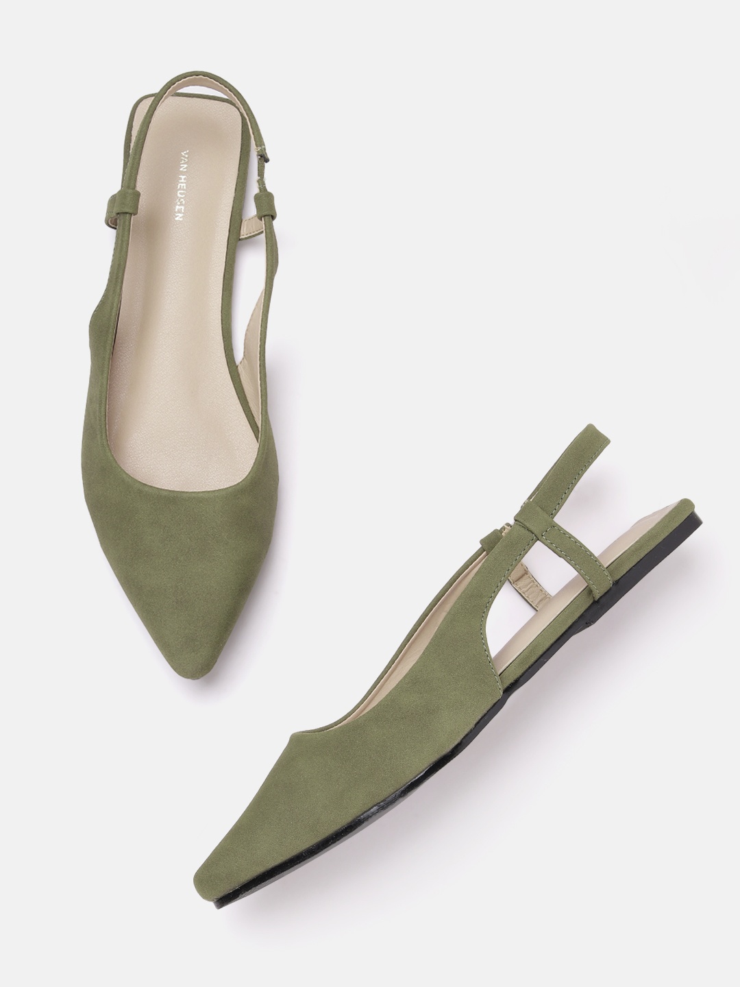 

Van Heusen Woman Pointy Toe Flats, Olive