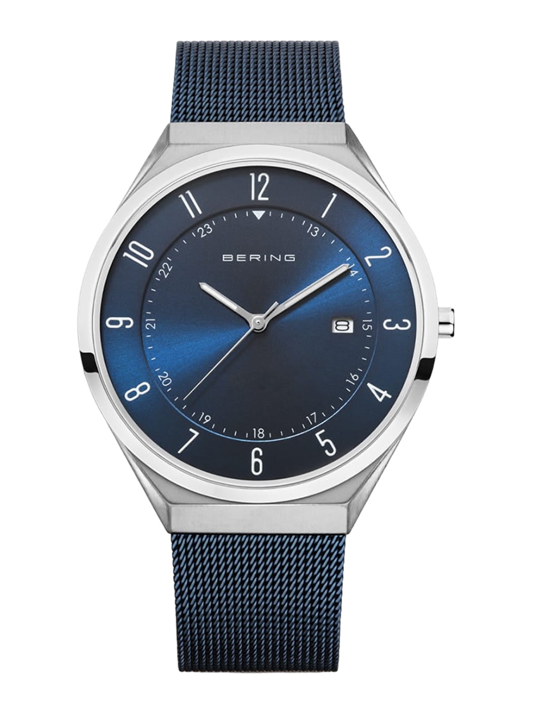 

BERING Men Stainless Steel Bracelet Style Straps Analogue Watch 18740-307, Blue