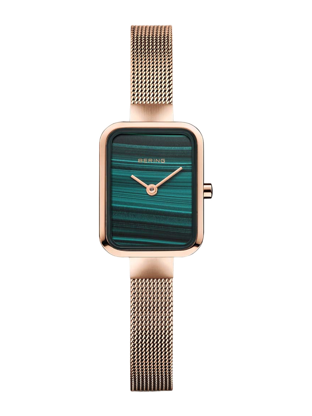 

BERING Women Rectangle Dial Stainless Steel Straps Analogue Watch 14520-368, Green