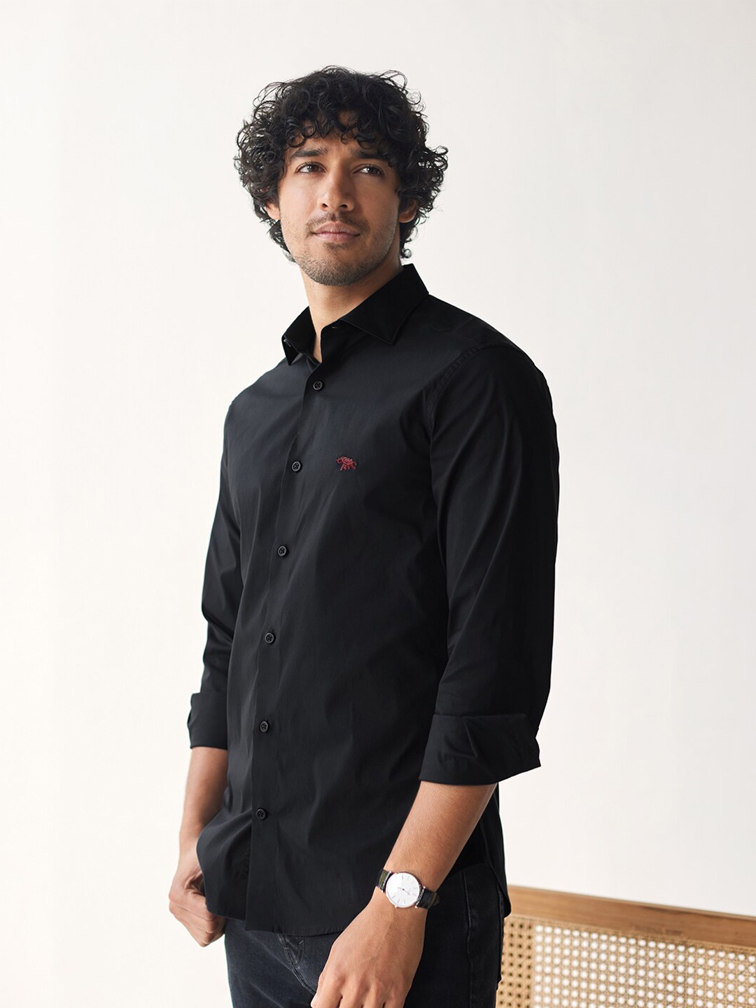 

Andamen Premium Cotton Casual Shirt, Black