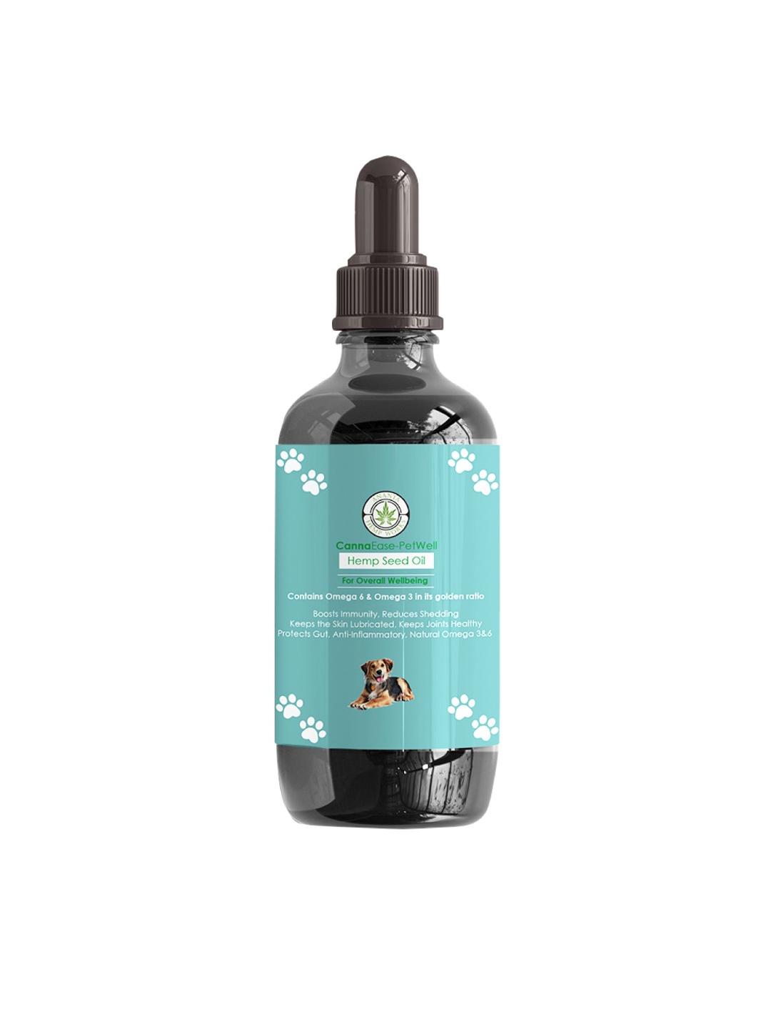 

ANANTA HEMP WORKS Cannaease-PetWell Dog Hemp Seed Oil - 50 ml, Transparent