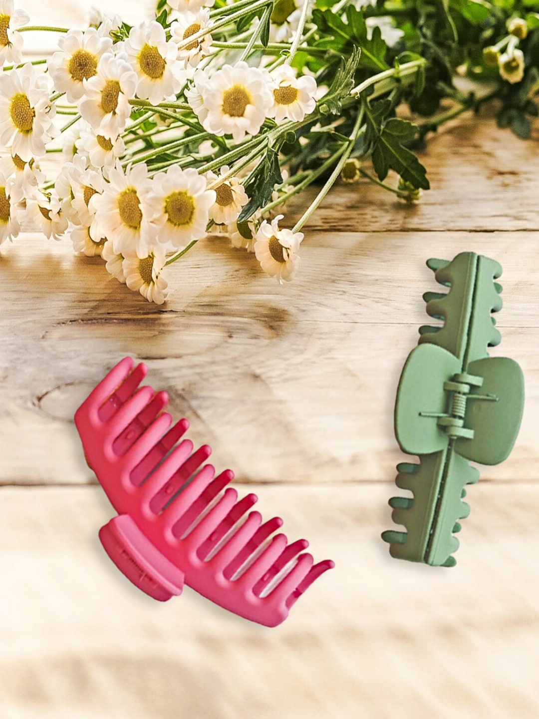 

Proplady Women Set Of 2 Plastic Spiral Claw Clips, Pink