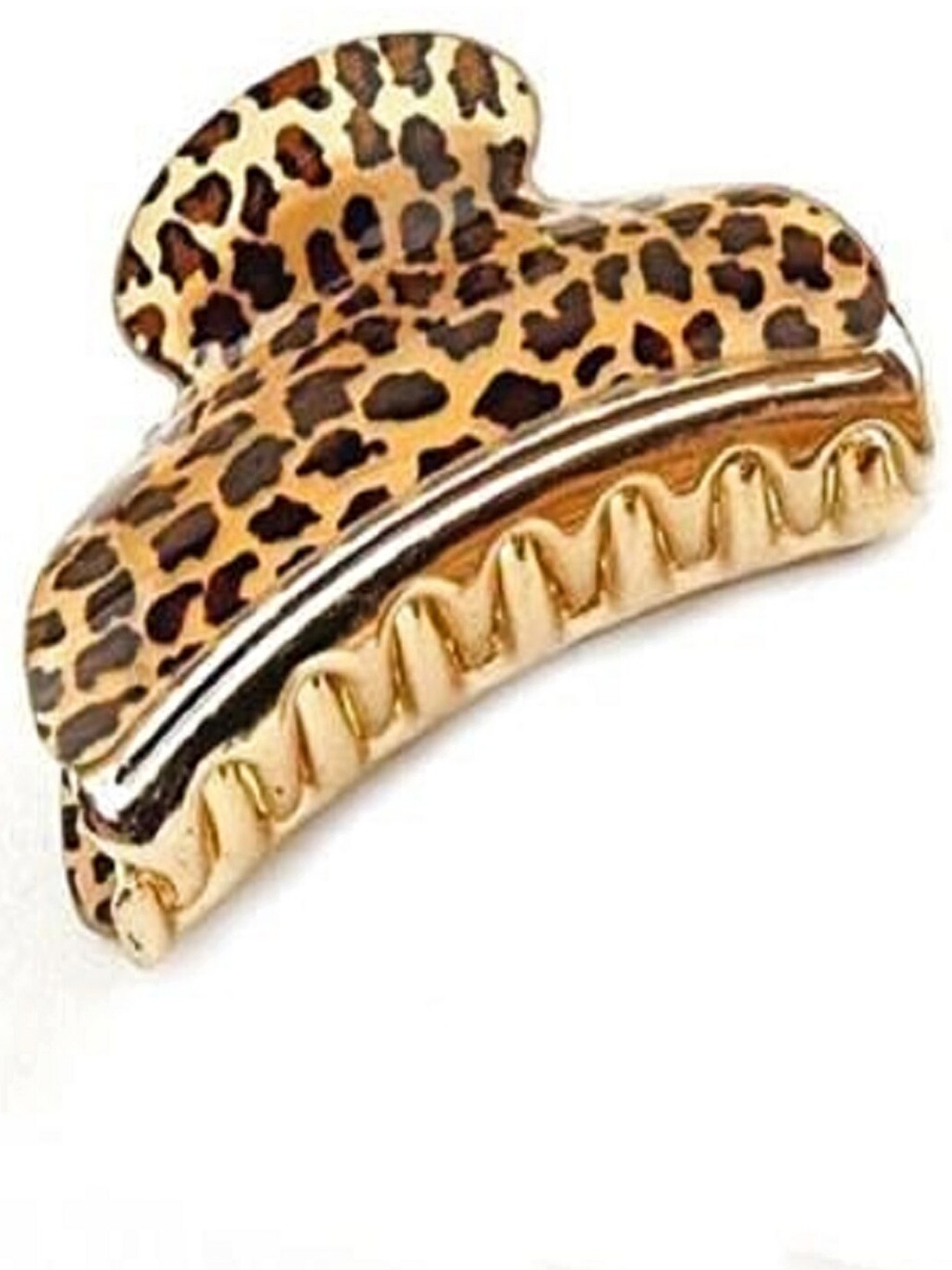 

Proplady Women Printed Double Layered Hair Claw Clip, Beige