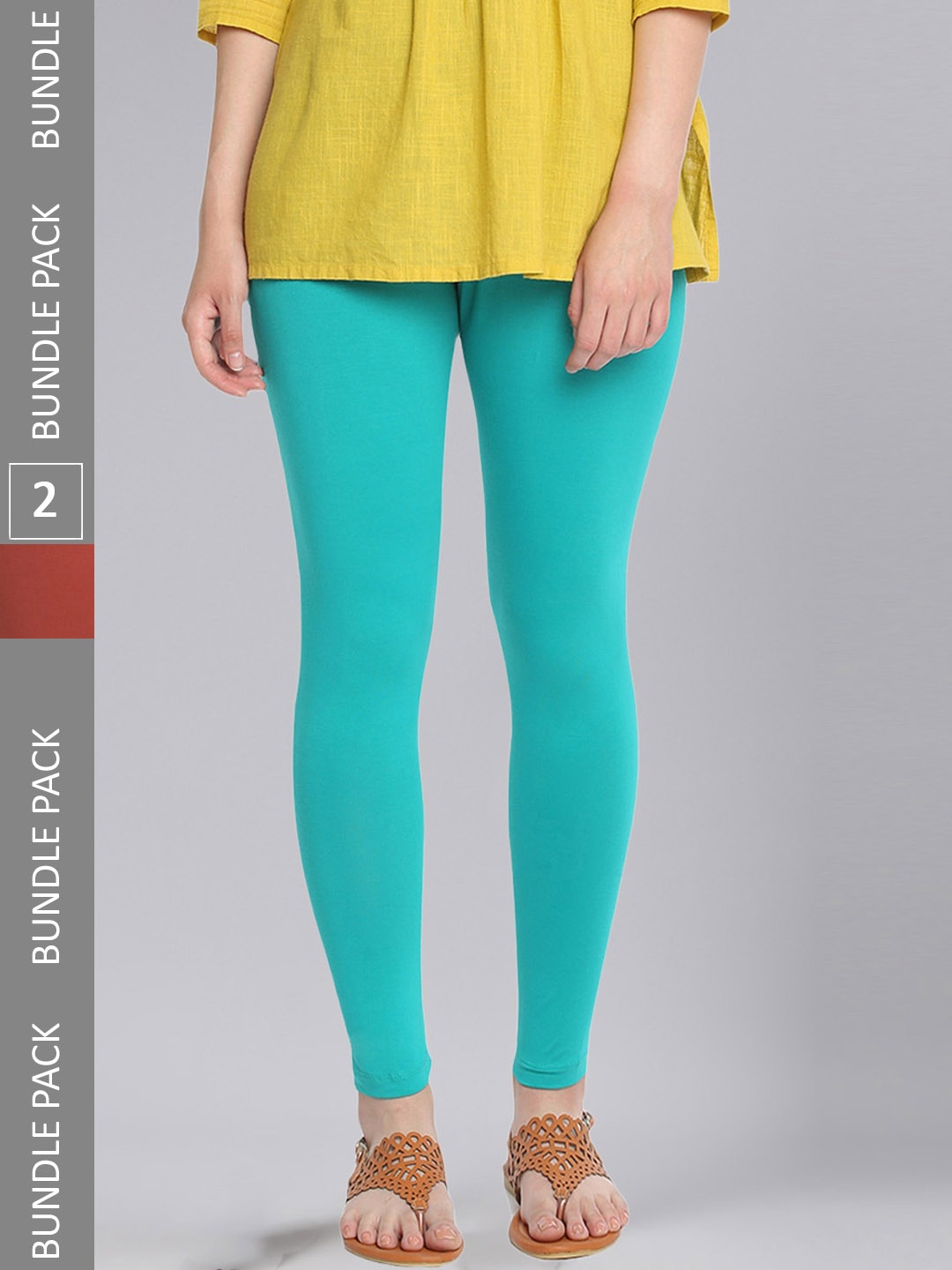 

Dollar Missy Pack Of 2 Ankle Length Leggings, Green