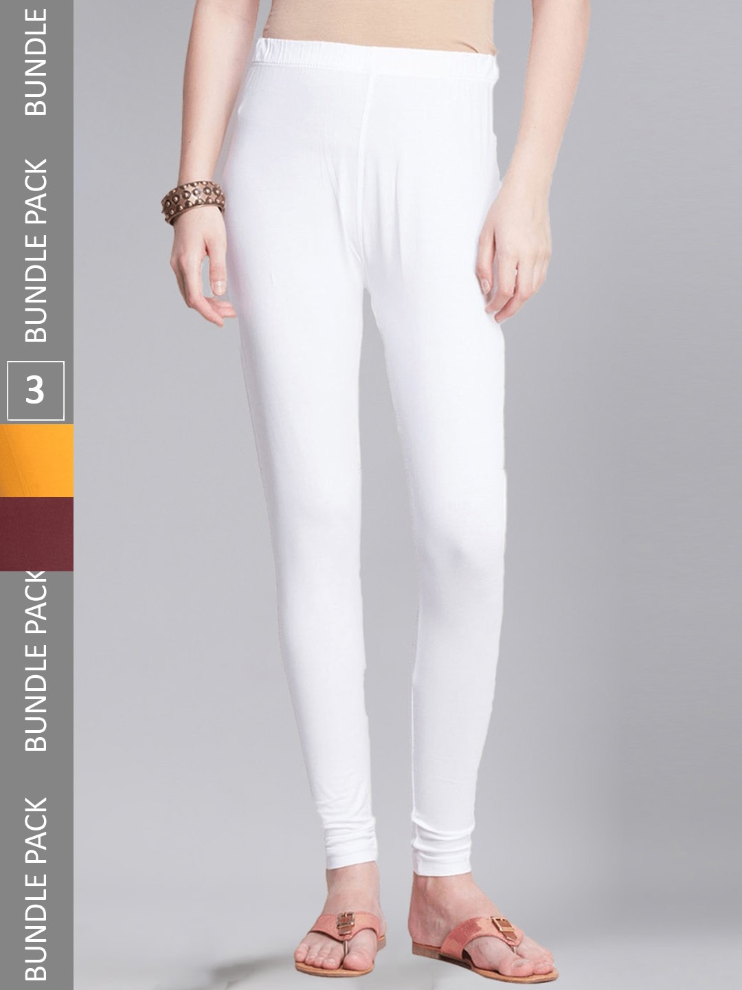 

Dollar Missy Pack Of 3 Ankle Length Leggings, White