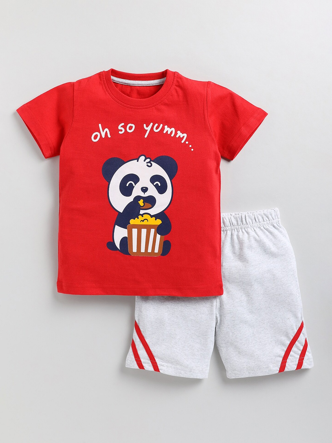 

Toonyport Boys Cotton Printed T-shirt with Shorts, Red