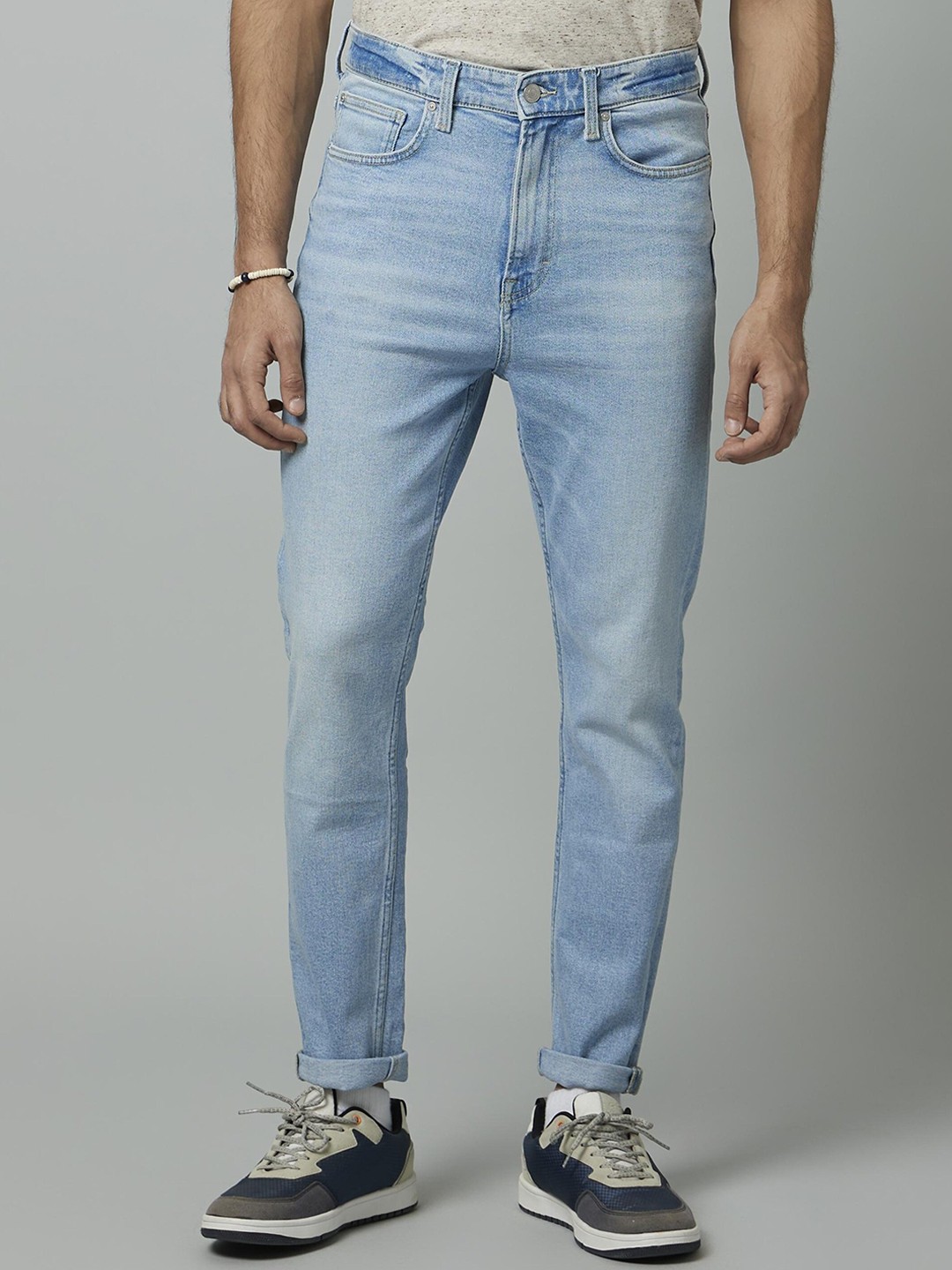 

Celio Men Jean Slim Fit Heavy Fade Stretchable Cotton Jeans, Blue