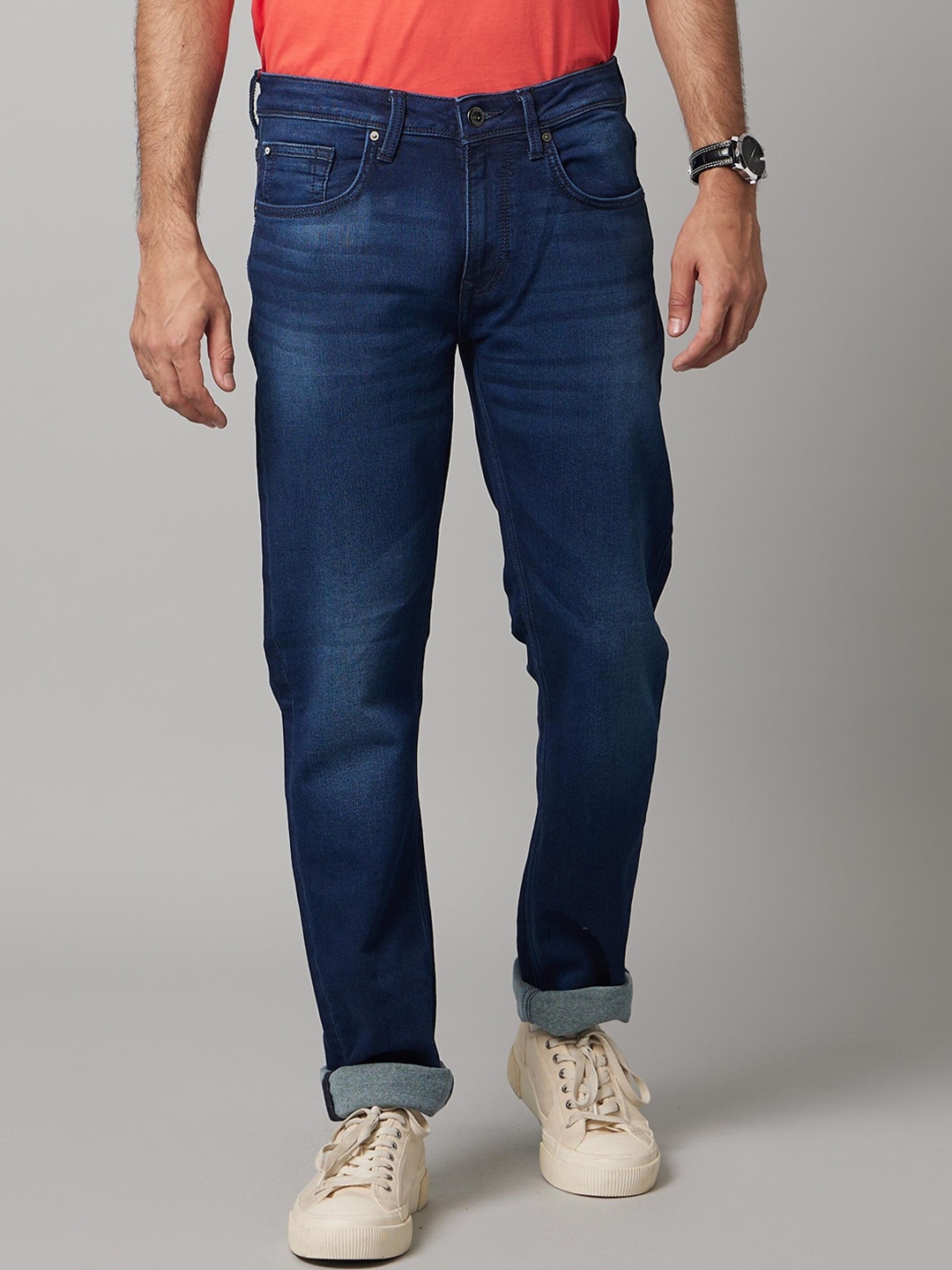 

Celio Men Jean Regular Fit Light Fade Stretchable Jeans, Blue