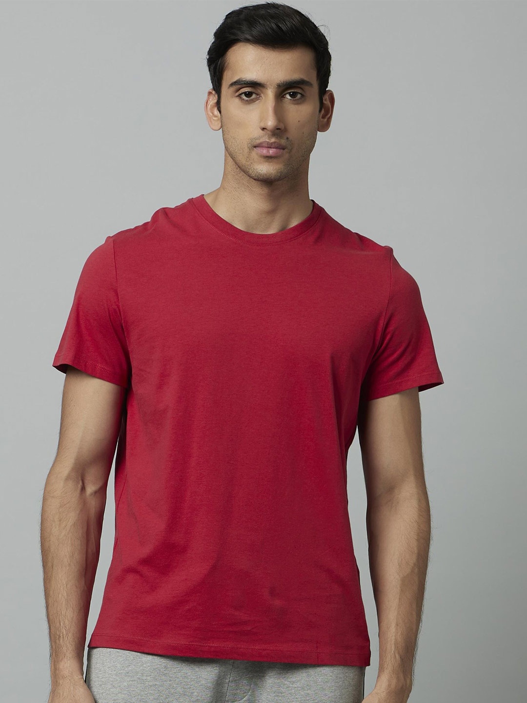 

Celio Round Neck Cotton T-Shirt, Red