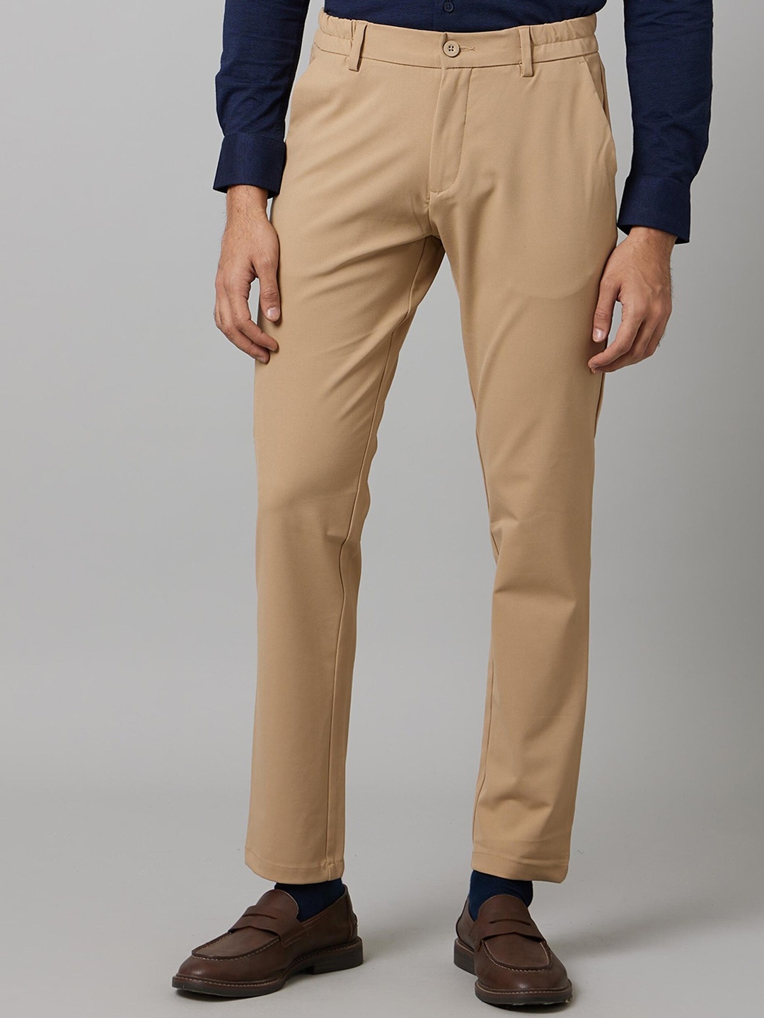 

Celio Men Classic Mid-Rise Trousers, Beige