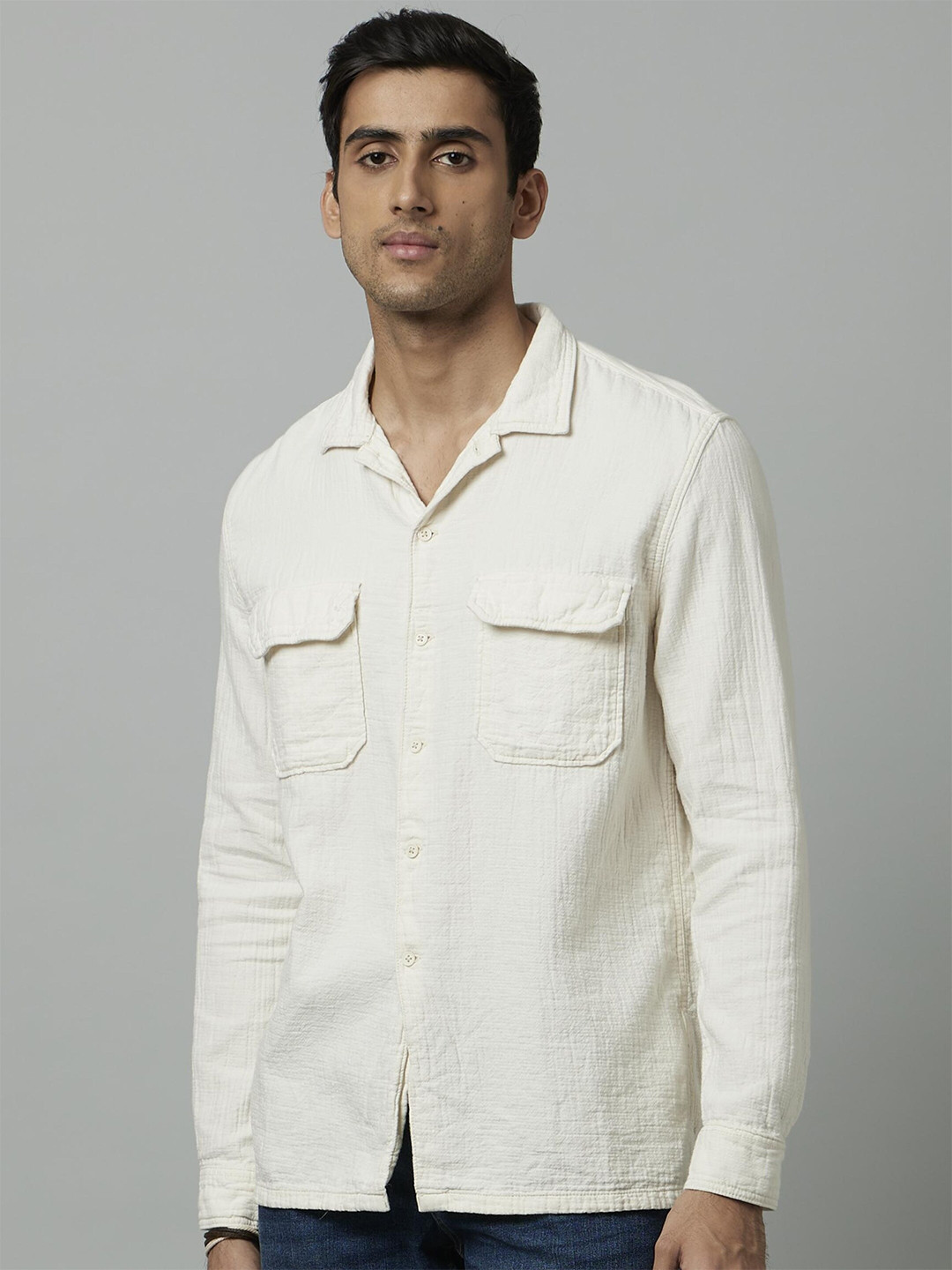

Celio Classic Cotton Casual Shirt, Off white