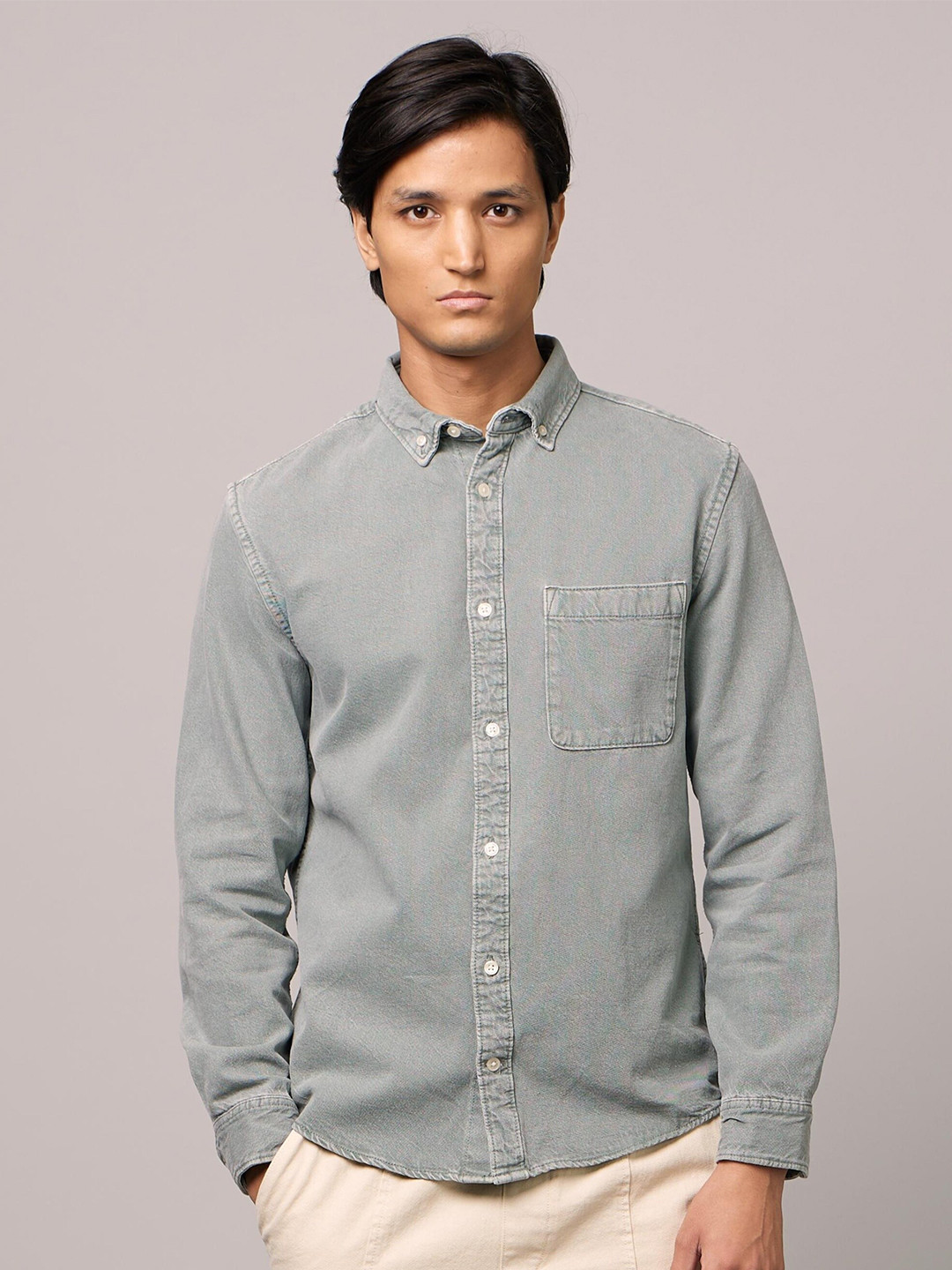 

Celio Classic Cotton Casual Shirt, Grey