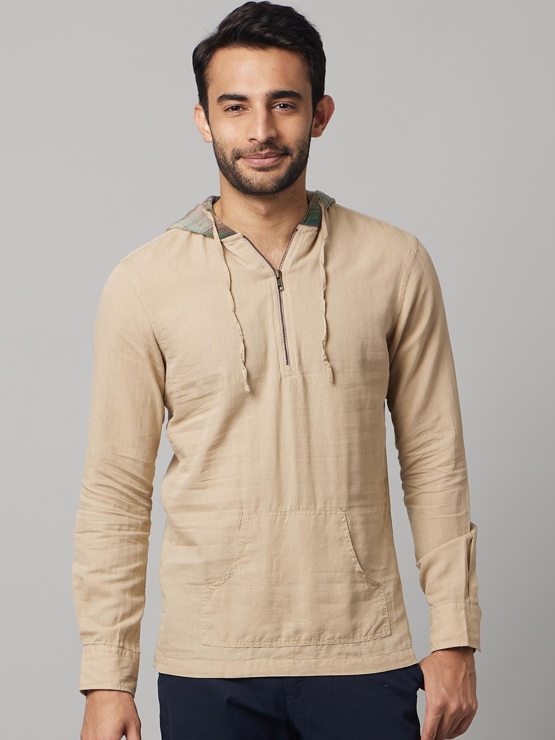 

Celio Classic Opaque Casual Shirt, Beige