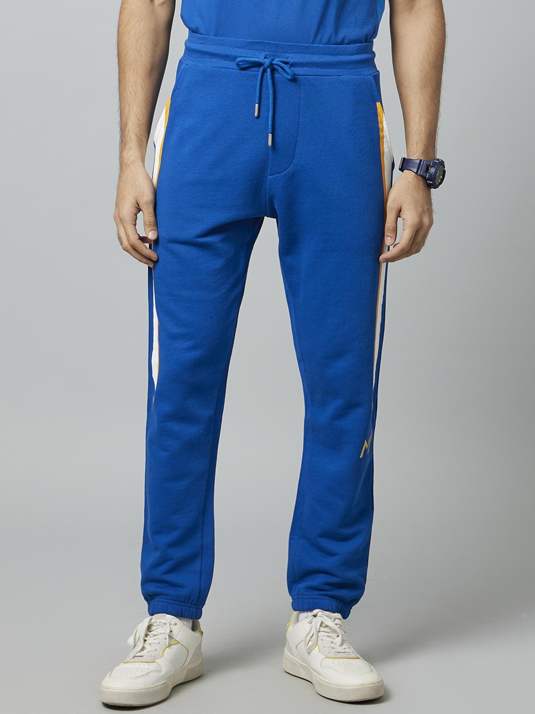 

Celio Men Mumbai Indians Cotton Joggers, Blue