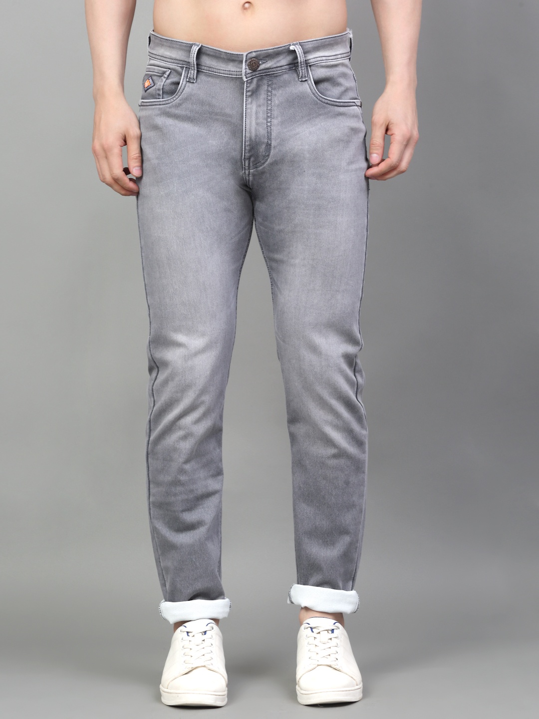

LOUIS STITCH Men Slim Fit Heavy Fade Stretchable Jeans, Grey