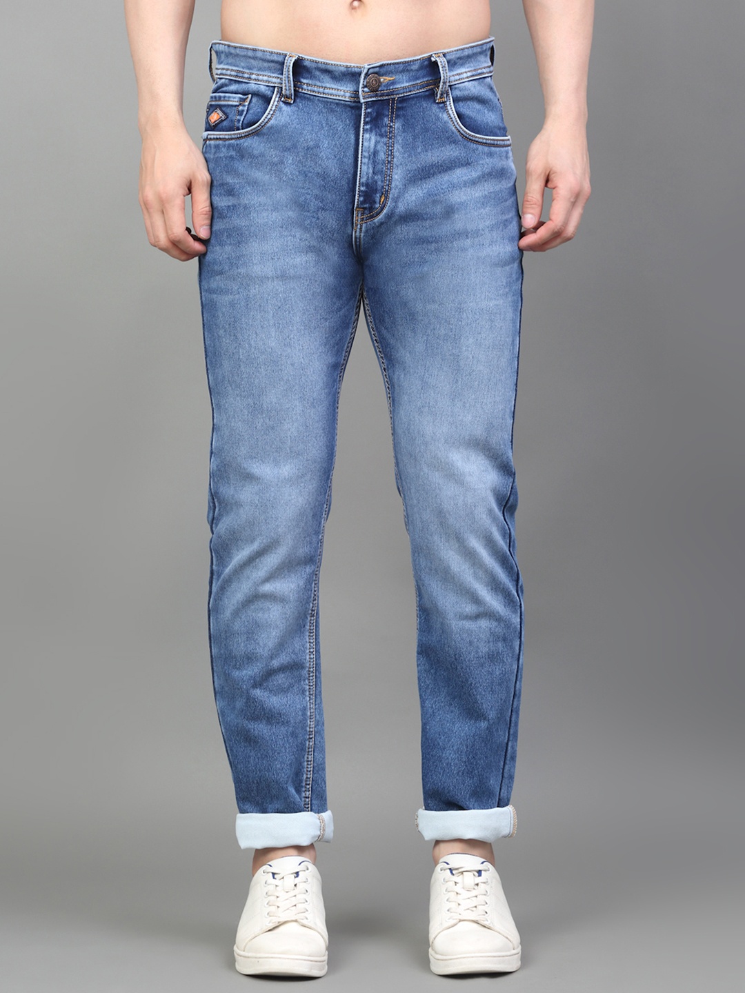 

LOUIS STITCH Men Slim Fit Heavy Fade Stretchable Jeans, Blue