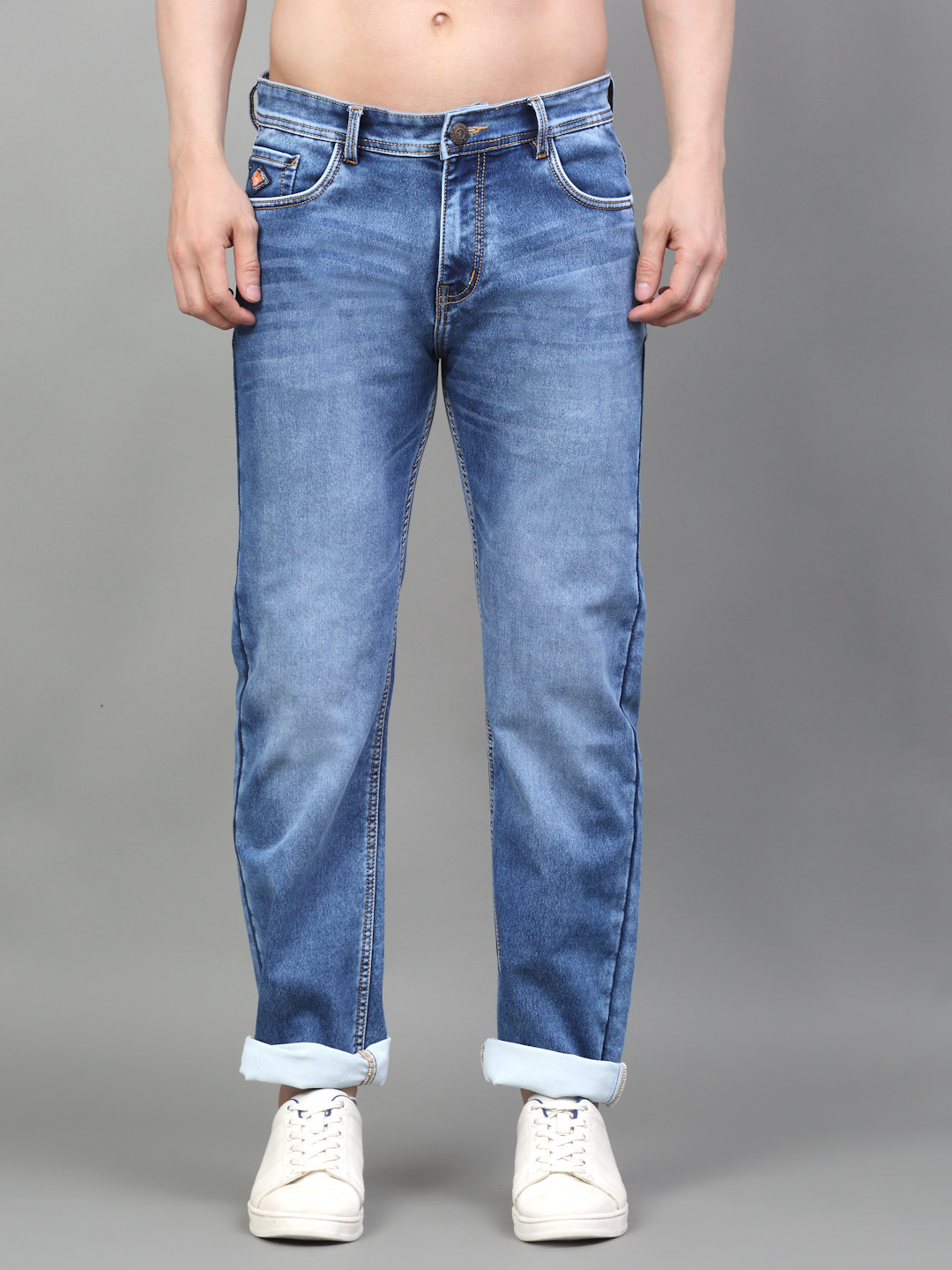 

LOUIS STITCH Men Relaxed Fit Light Fade Stretchable Jeans, Blue