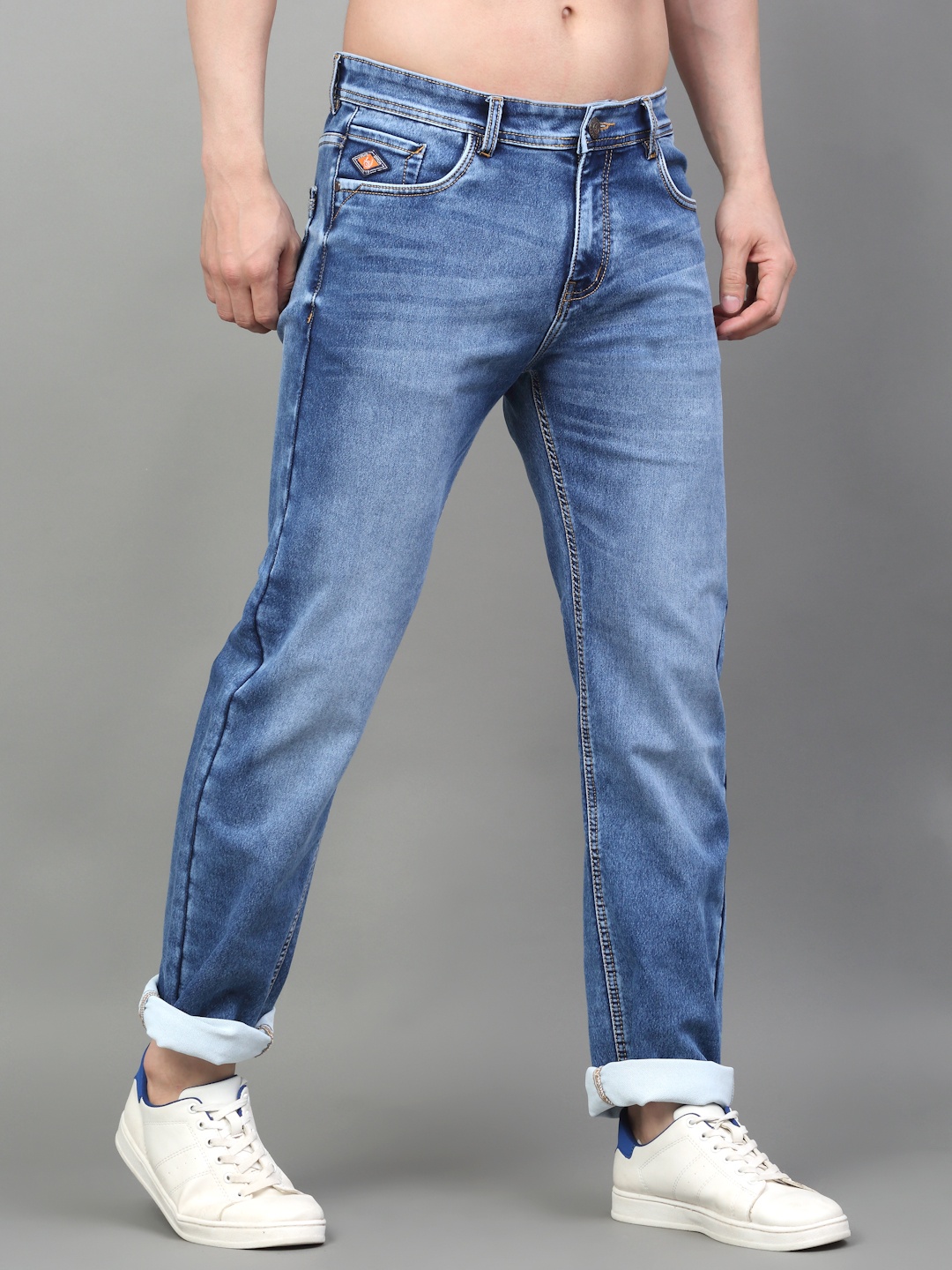 

LOUIS STITCH Men Relaxed Fit Heavy Fade Stretchable Jeans, Blue
