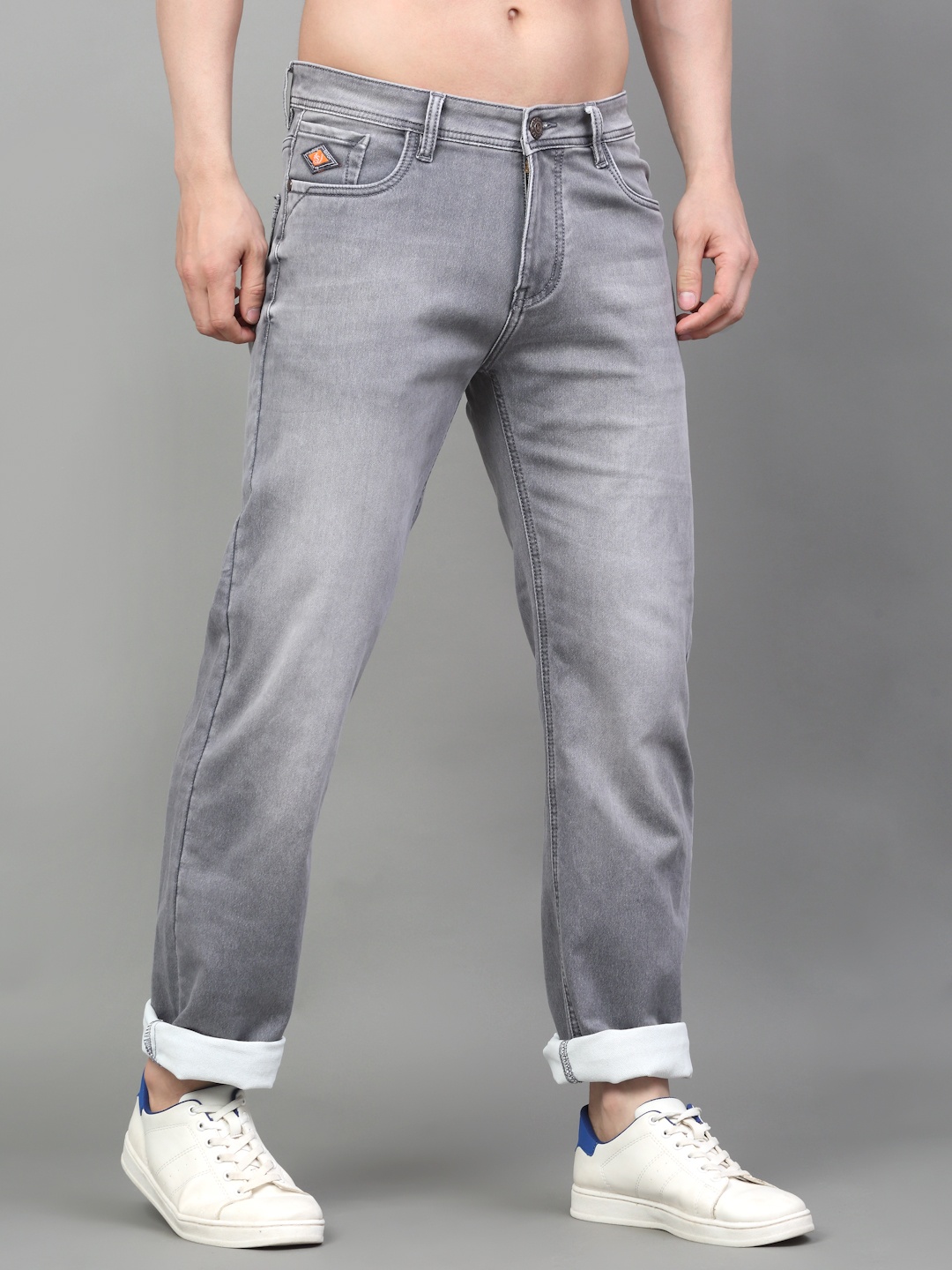

LOUIS STITCH Men Relaxed Fit Heavy Fade Stretchable Jeans, Grey