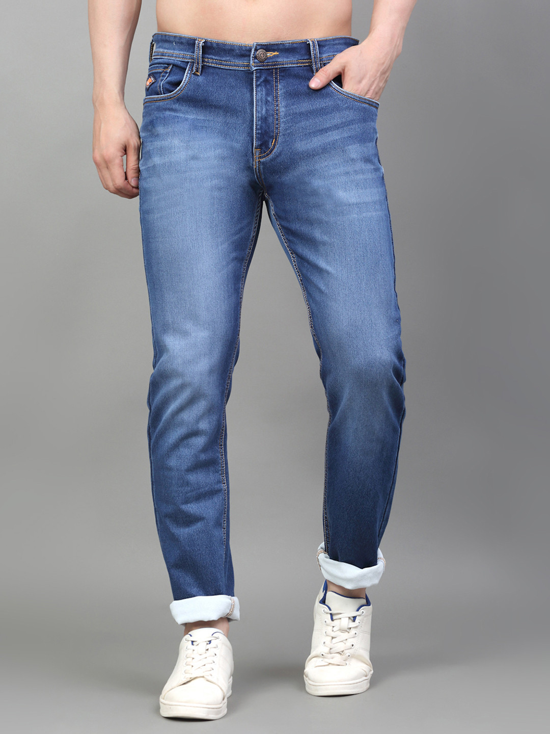 

LOUIS STITCH Men Slim Fit Light Fade Stretchable Jeans, Blue